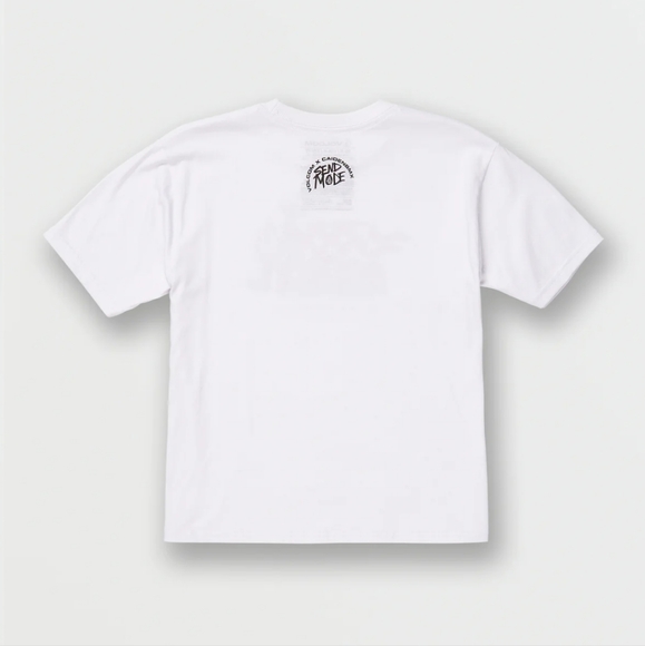 LITTLE BOYS CRANK IT UP SHORT SLEEVE TEE - WHITE VOLCOM SEND MODE - Picture 3 of 10